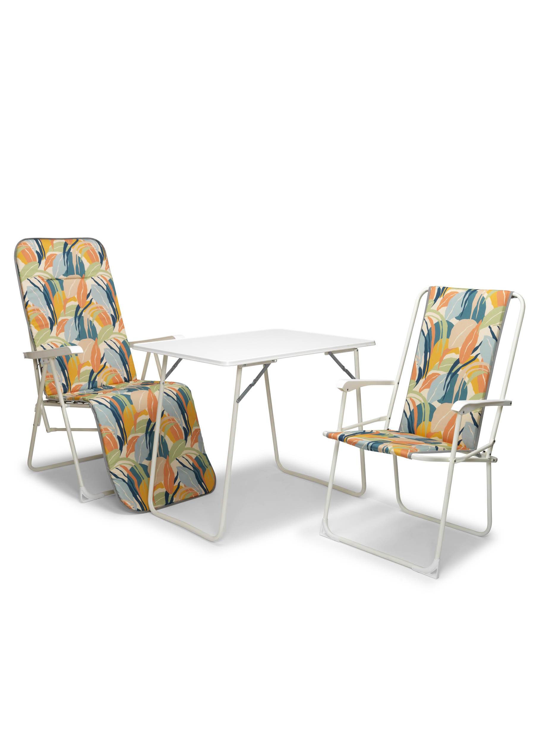 Chiemsee  Klapstoel camping hoge rug Wit - Tropical