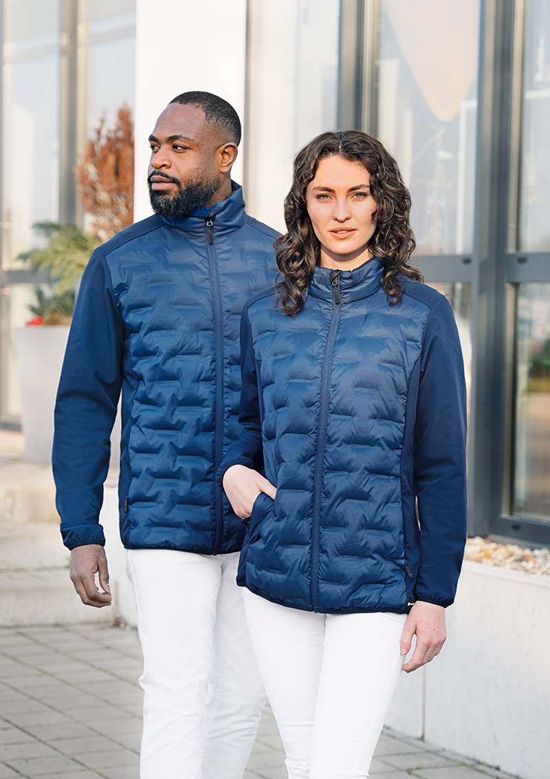 Damen Hybrid-Jacke  Outdoor-Pro, aus nachhaltigem Material - Marine - L