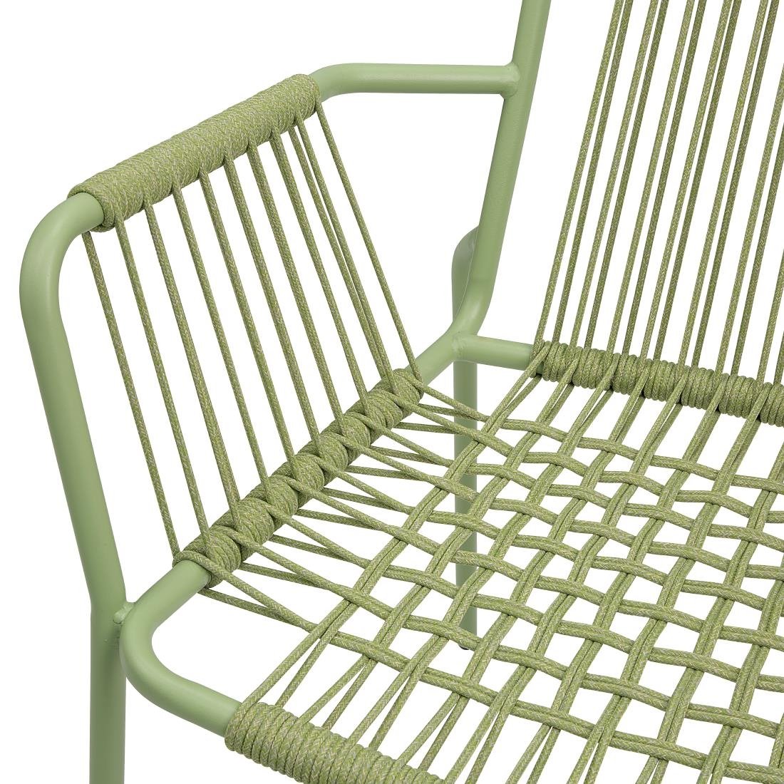 Bolero Melbourne Armstoelen Lichtgroen (4 stuks)