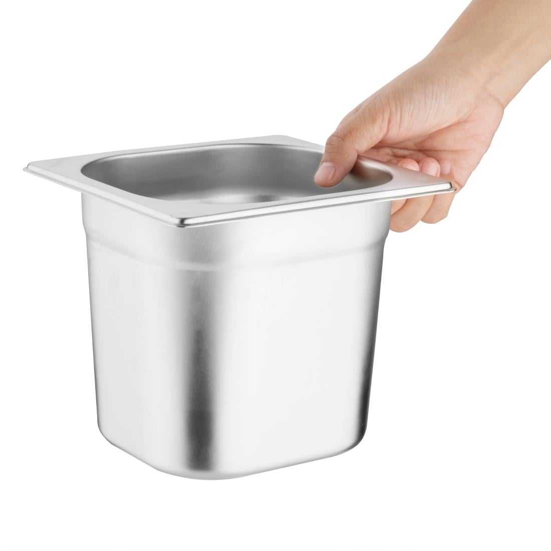 Vogue Edelstahl Gastronorm Schalen Set 1/3 und 4 x 1/6 mit Deckeln