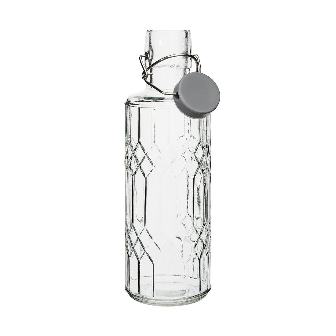 Olympia geo Glaswasserflasche mit Stöpsel 640 ml (6 Stück)