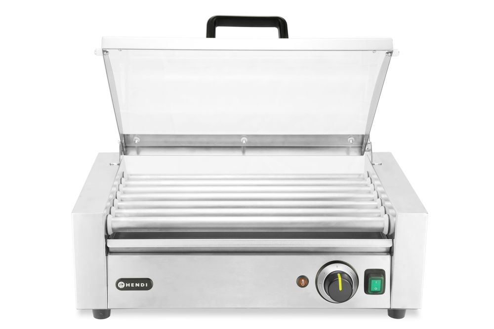 Worstrolgrill - 1-zone met energiebesparend deksel - 230V/620W - 566x375x(H)259mm