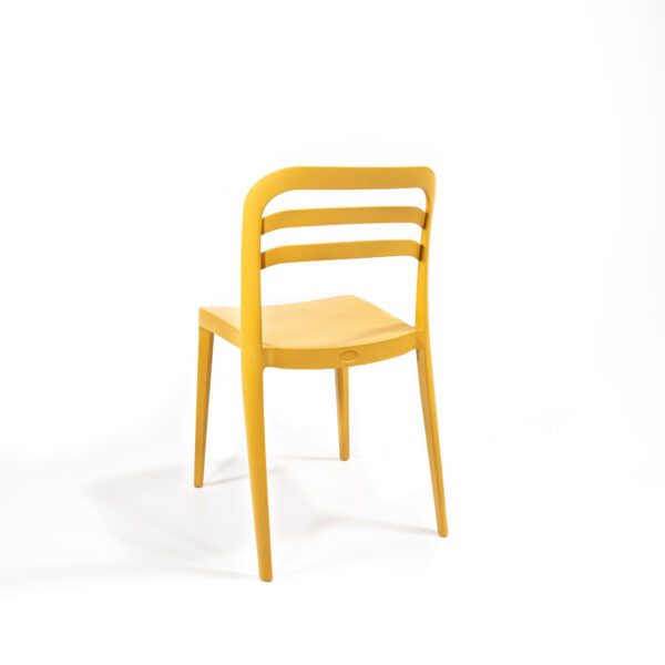Wave chaise en plastique empilable, Jaune moutarde, 50926 