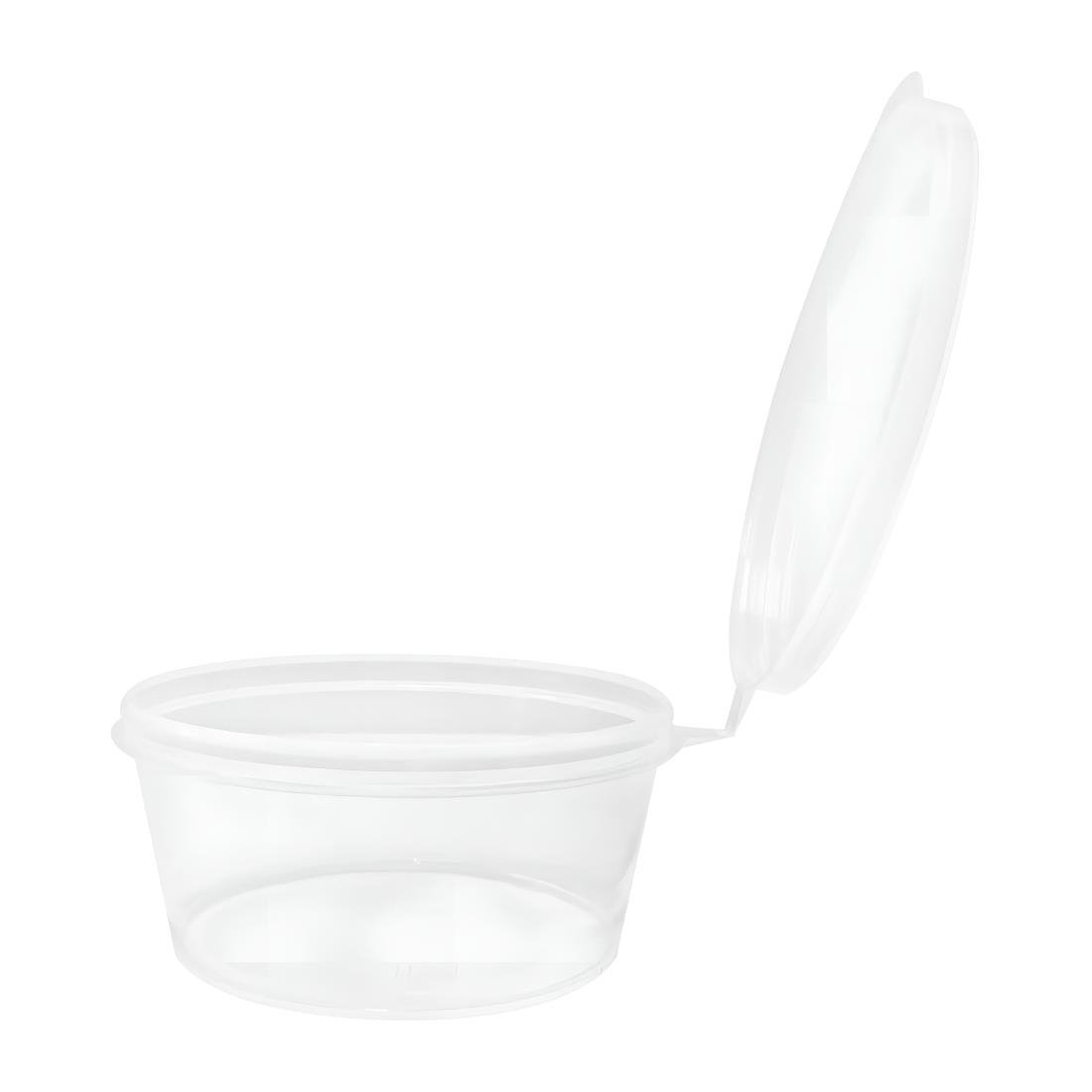 Fiesta Recycelbare Portionsbecher mit Deckel 25ml (50 Stück)
