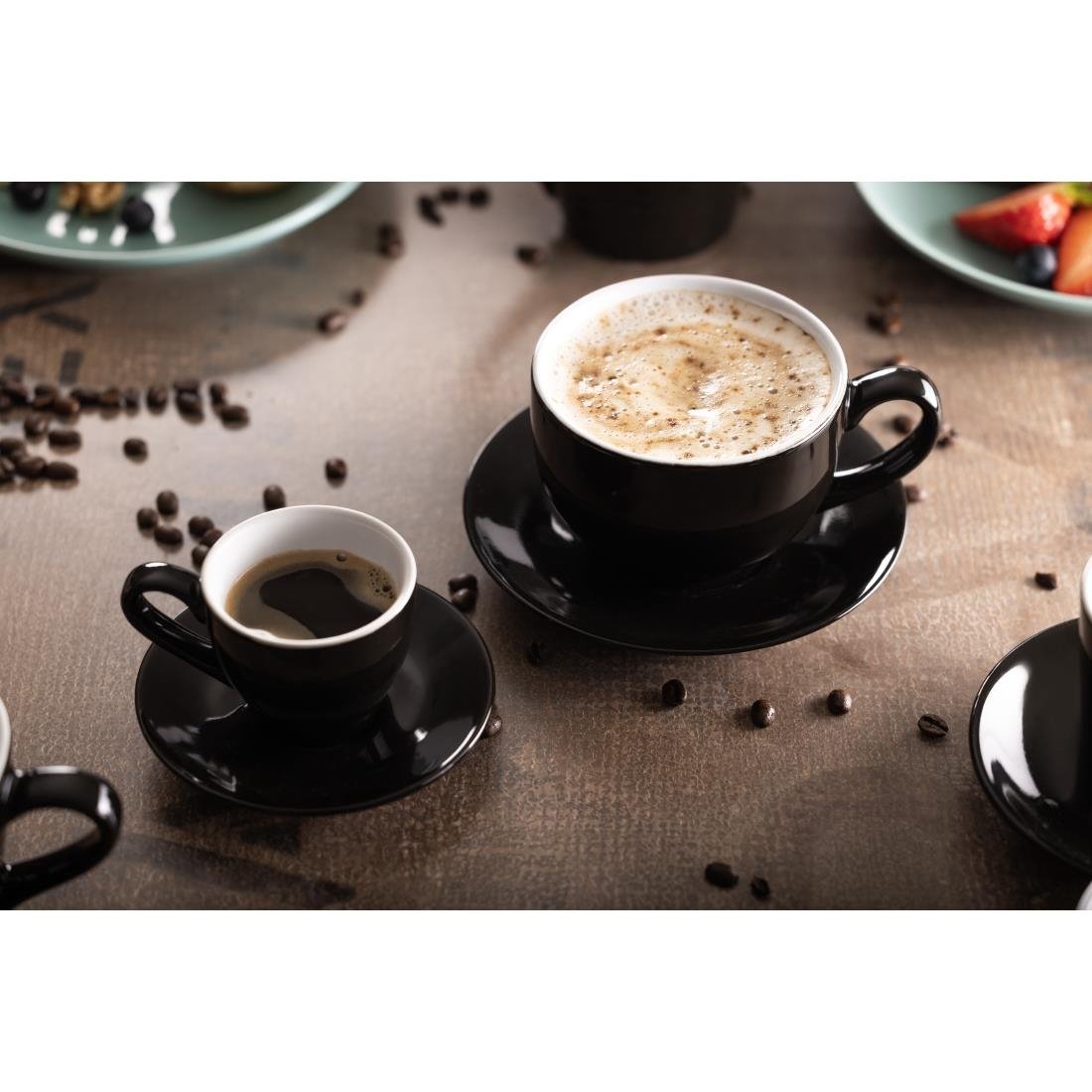 Olympia Cafe Espresso Tasse Schwarz 100ml (12 Stück)