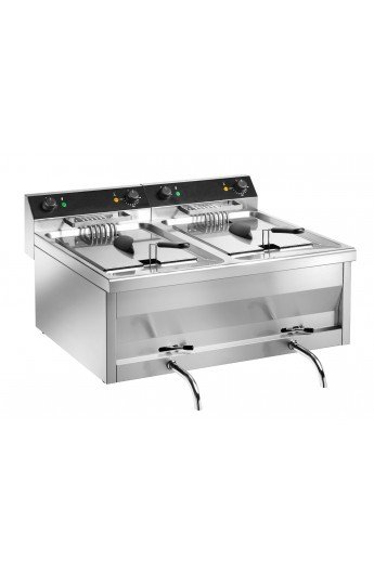 Friteuse Double 2x 9 Litres | 2x6kW/400V | 600x540x310(h)mm