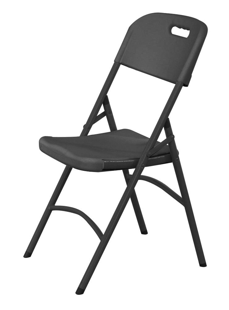 Chaise pliante - Noire - Résistante