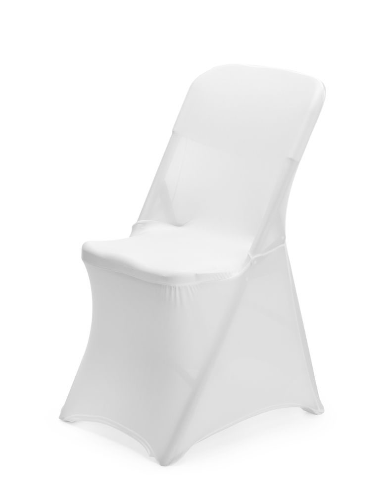 Housse de chaise pliante - 810965 & 910989 - Blanc - 540x440x(H)840mm
