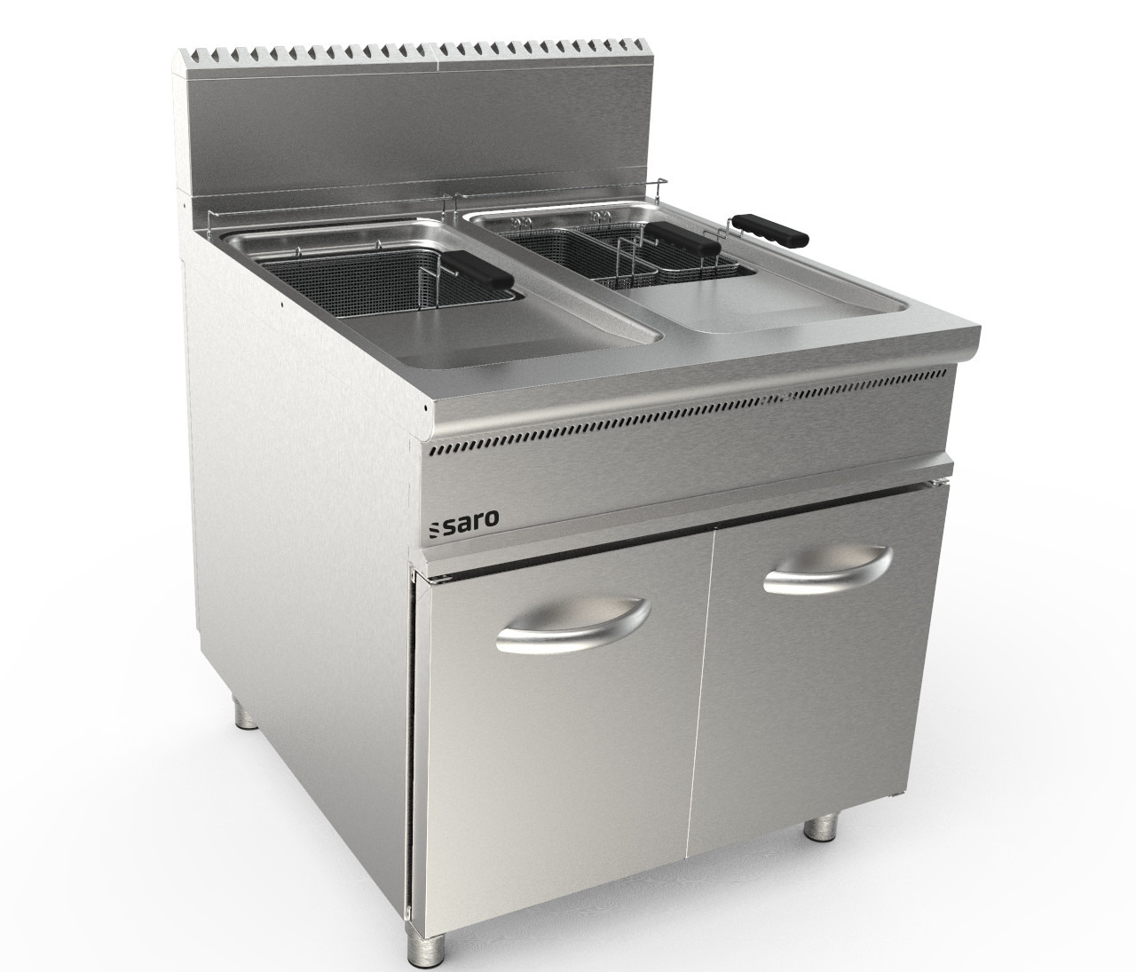 Friteuse à gaz SARO 2 x 22 litres, modèle LQ/FLG2V22