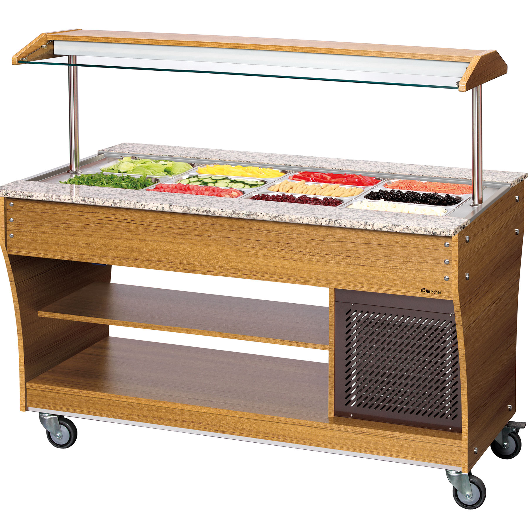 Chariot buffet, froid, 4x1/1 GN