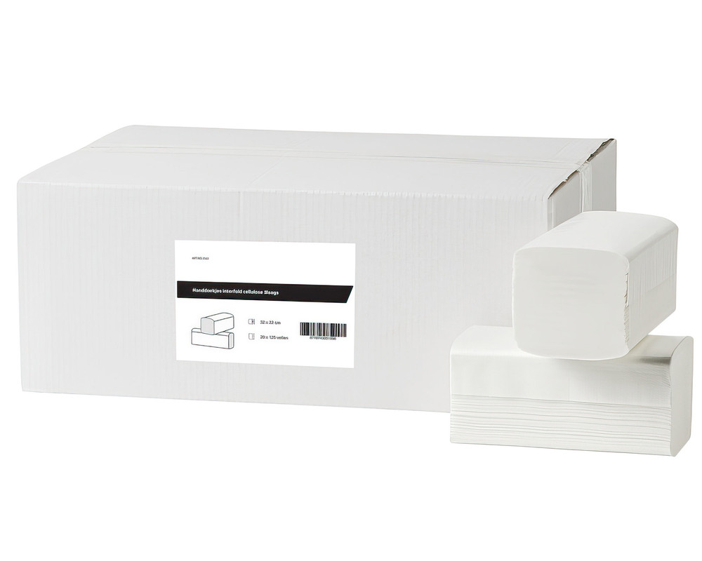 Handtücher interfold Zellstoff - 3-lagig - 20x 125 Blatt im Karton