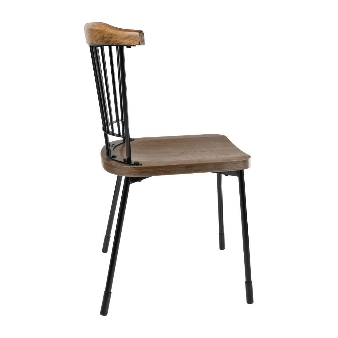 Chaises Scandi Bolero noires (lot de 2)