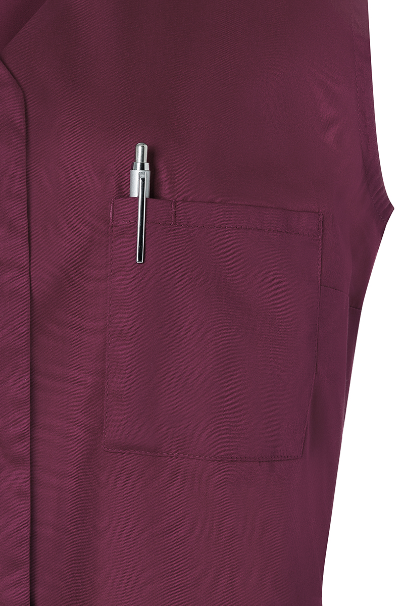 Ärmelloser Damenkasack Essential, aus nachhaltigem Material - Aubergine - 52