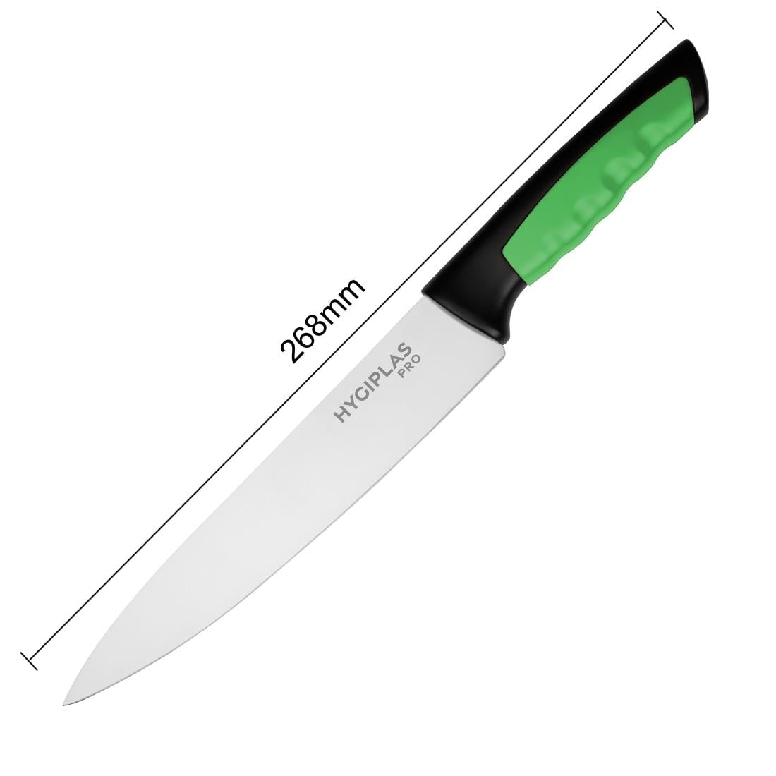 Couteau de cuisine Hygiplas Pro vert 21,5cm