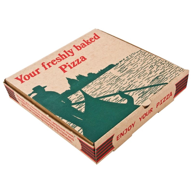 Kompostierbare Pizzakartons Gondola | Für 23(Ø)cm | 100 Stück