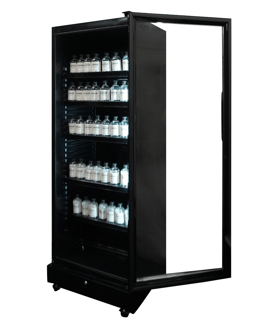 Drankenkoelkast 1 Glasdeur Zwart Sve-450 Bl