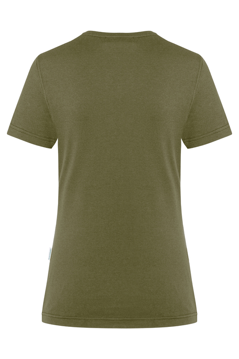 Dames T-Shirt In Casual Stijl, Gemaakt Van Duurzaam Materiaal - Mosgroen - L