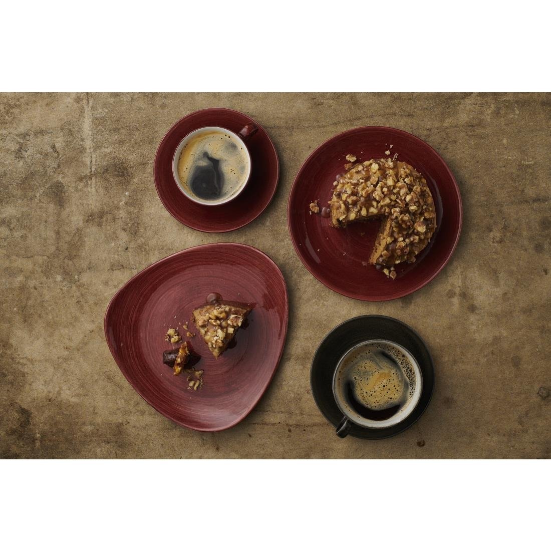 Assiettes avec rebord Churchill Stonecast Patina Evolve Red Rust 217mm (Lot de 12)