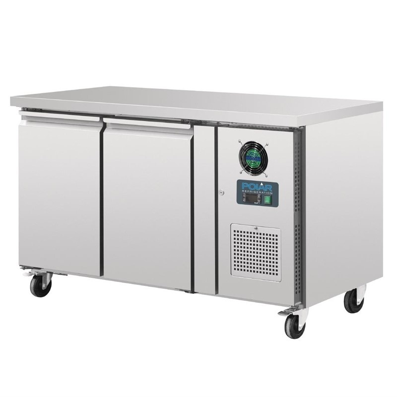 Edelstahl Tiefkühltisch 2-Türig | 282 Liter | -10°C bis -20°C | 1360X700(H)850mm