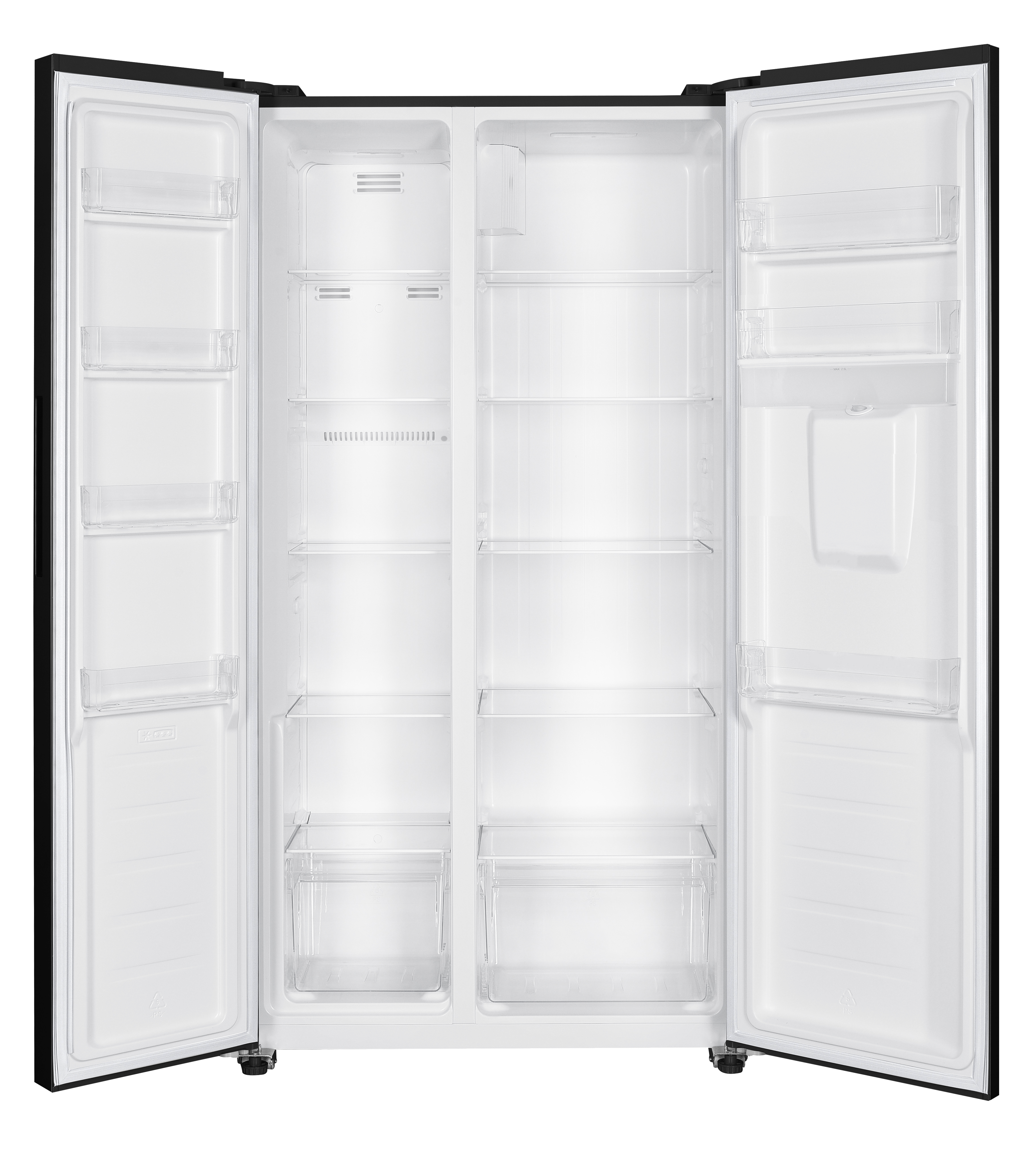 Kühl-/Gefrierkombination - Schwarz - Amerikanisches Modell - 288 + 148L - Exquisit