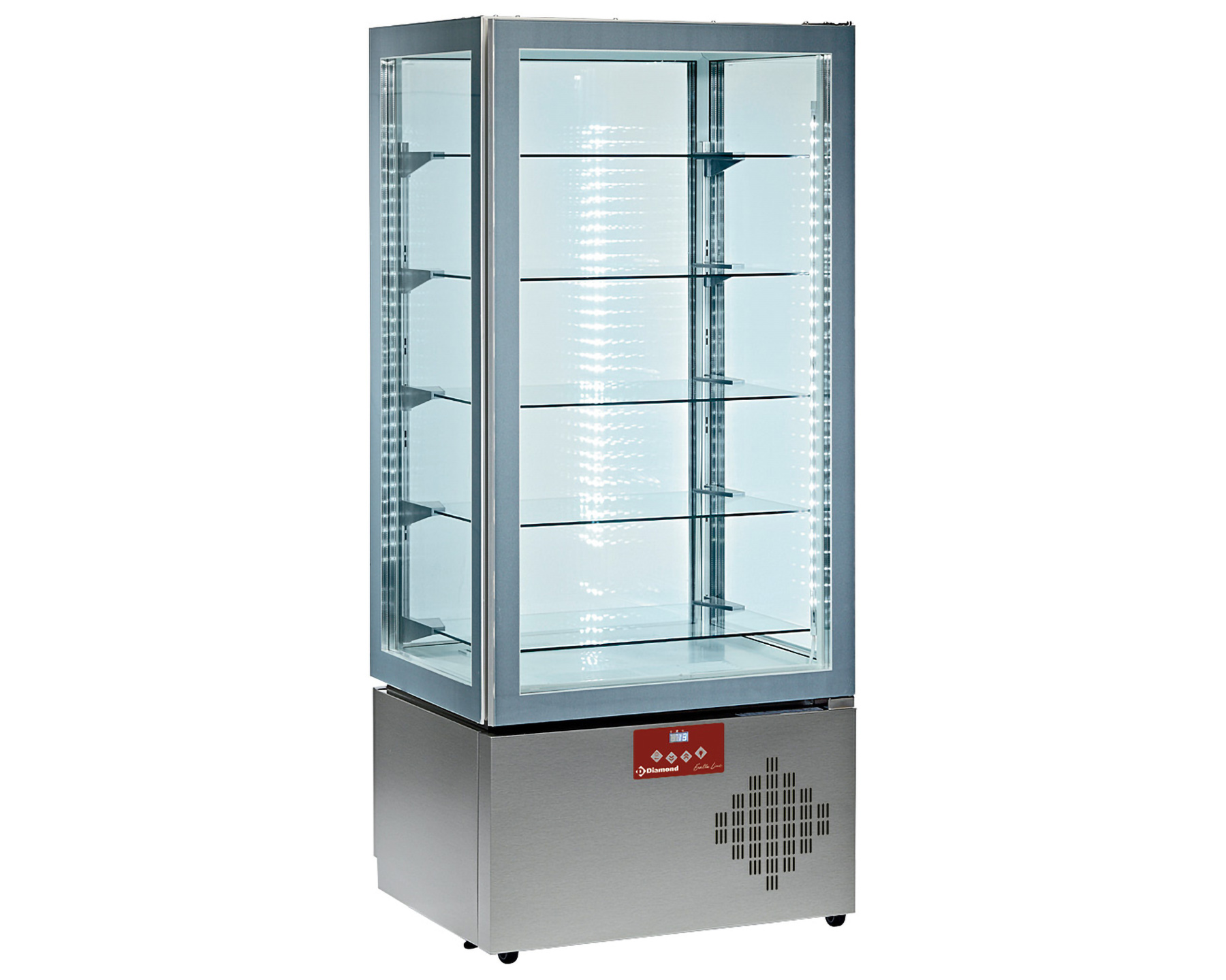 Vitrine réfrigérée 5 niveaux - Refroidissement ventilé - 805x645x (h) 1840mm