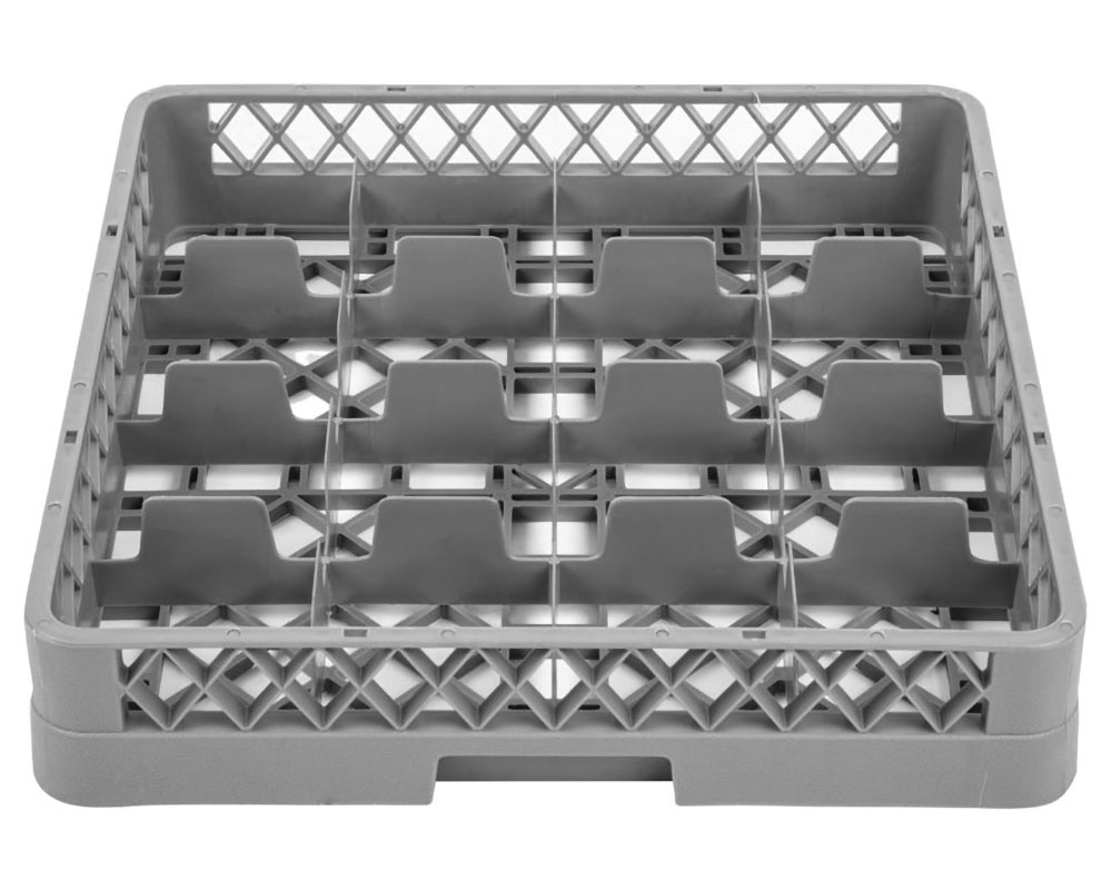 Gläserspülkorb - Robuster Kunststoff - 16 Fächer - Stapelbar