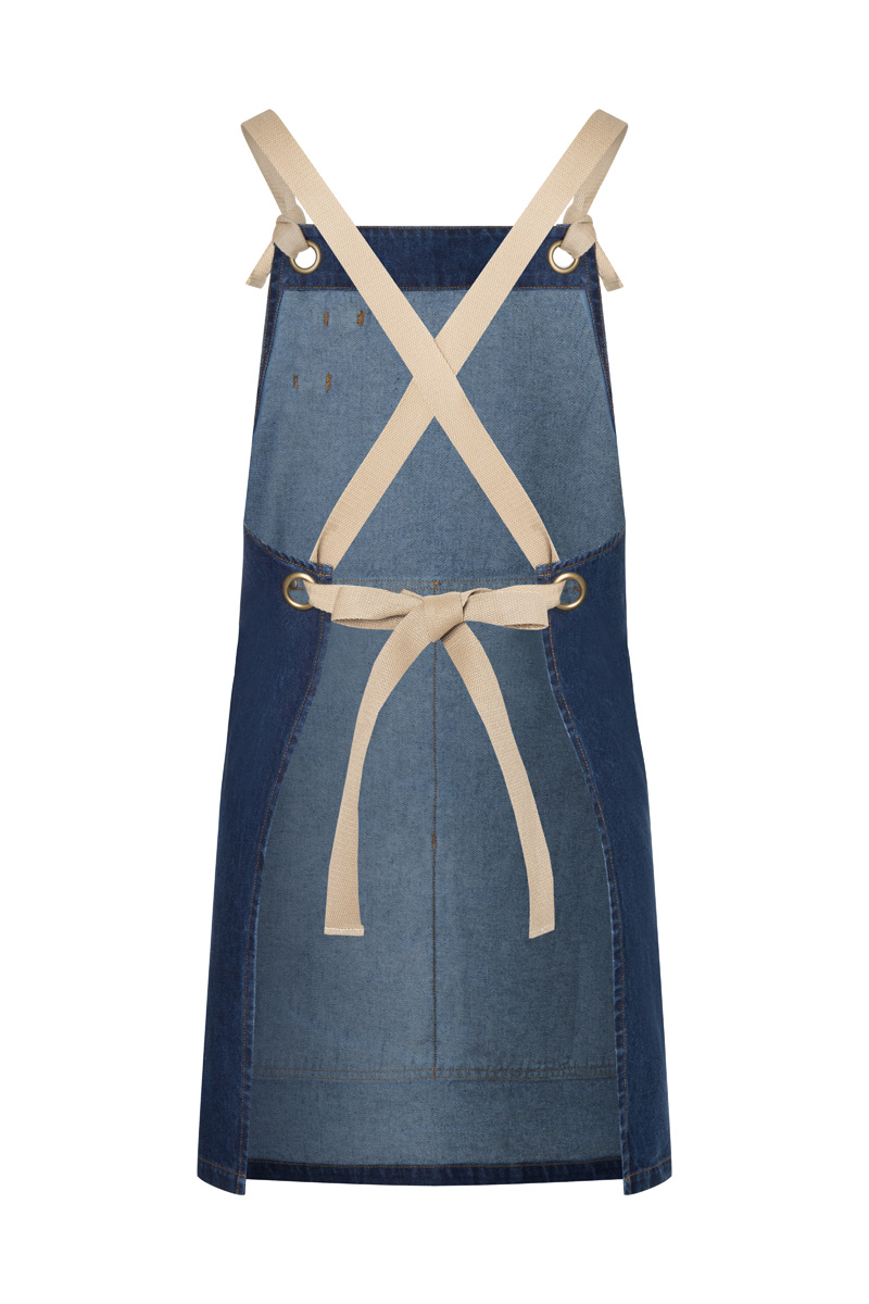 Tablier à bavette Denim Urban-Style - Denim Blue