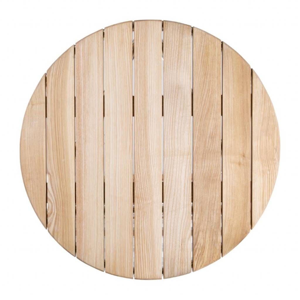 Table de Terrasse Ronde | Frêne/Aluminium | Empilable | Ø600x720(h)mm
