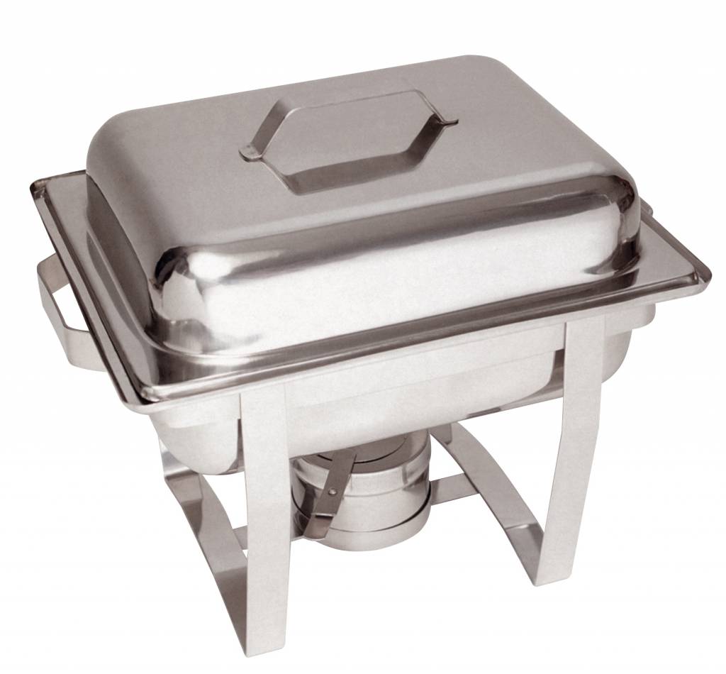 MINI Chafing Dish | Chroomnikkelstaal | 1/2 GN | 65mm diep | 375x290x(H)320mm