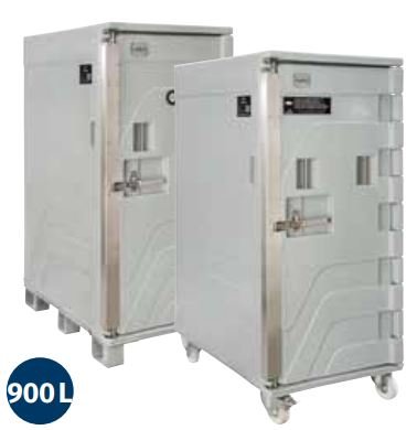 Container Isotherme Serie Cargo | Avec Roues | 900 Litres | -30° à +100°C | 800x1200x(h)1835mm
