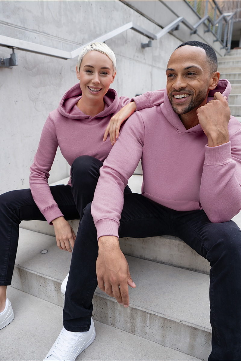 Hoodie de travail pour homme Soft-Face,, en matière durable - Rose Foncé - L