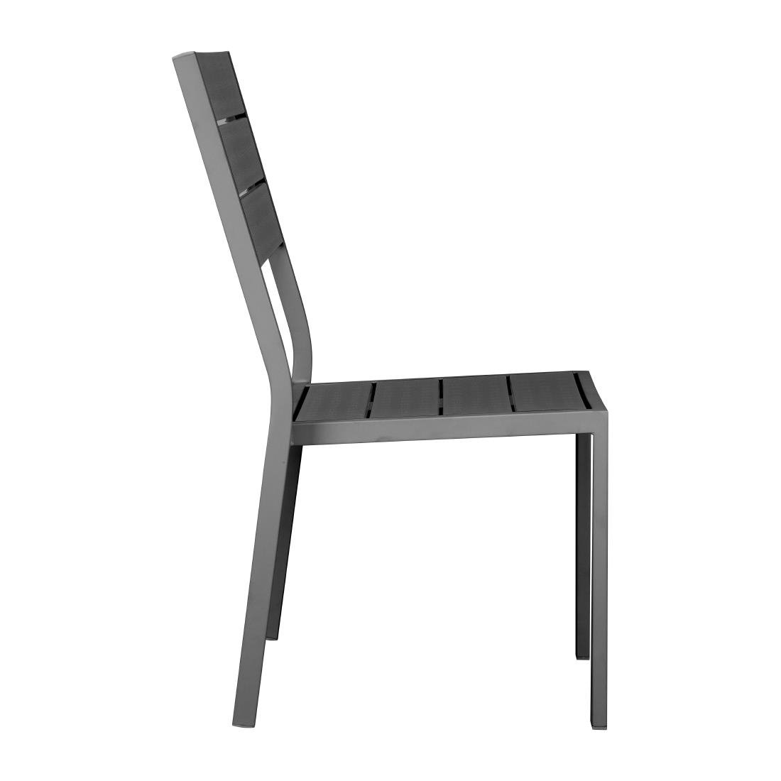 Bolero Valletta Grauer Gestellstuhl (4 Stück)