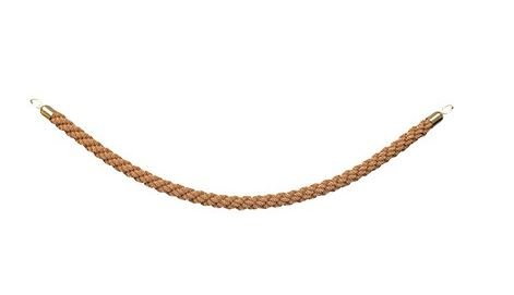 Corde Bronze Tressée | Embouts Or | 150cm