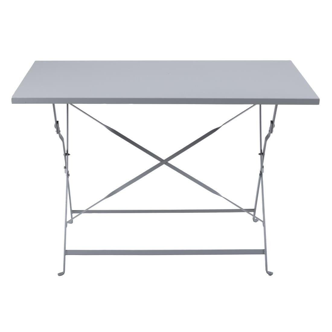 Table de terrasse pliable Bolero grise 1100 x 700mm