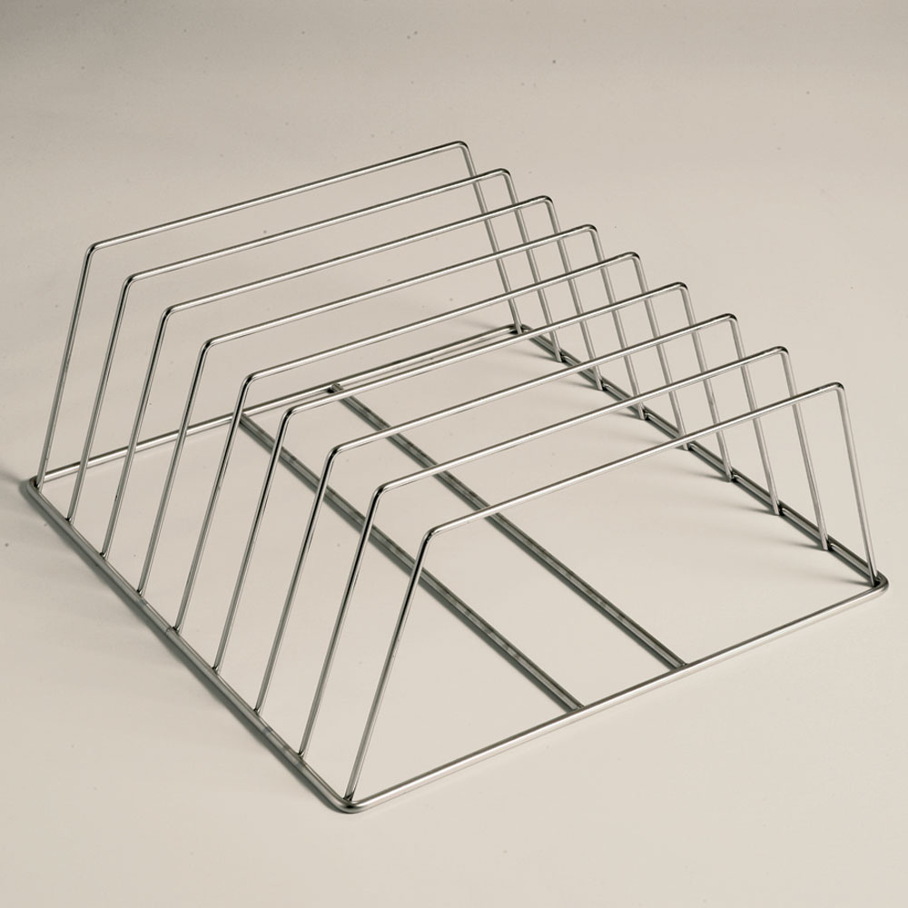 Support inox pour 8 plats gastro, h60 mm