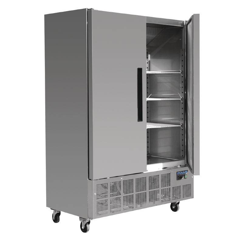 Slimline RVS Horeca koelkast Dubbel Pro - 960 Liter - 134x70x(h)200cm