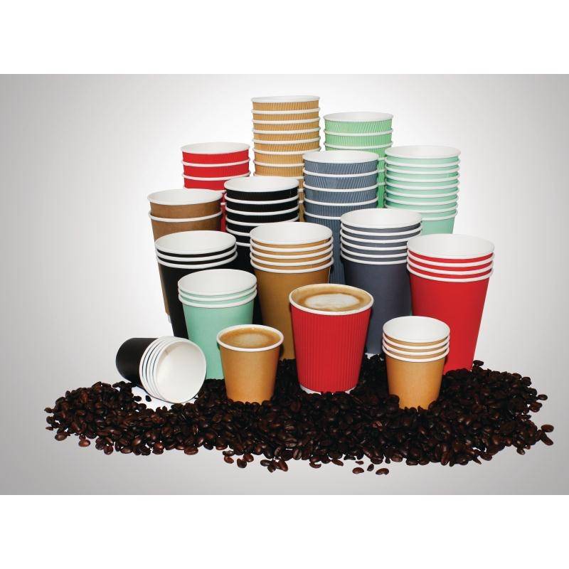 Hot cups Beker - Zwart - 45cl - Disposable - Aantal stuks 50