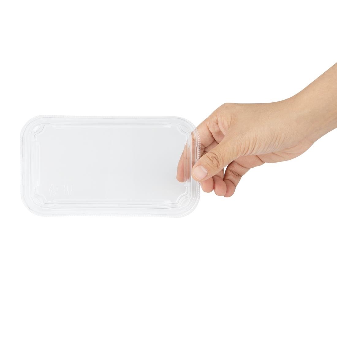 Fiesta Recyclingfähige PET-Deckel für Sushi-Tablett Nr. 1 (300 Stück)