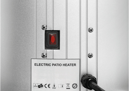Elektro-Infrarot-Heizstrahler | Aluminium | Fernbedienung