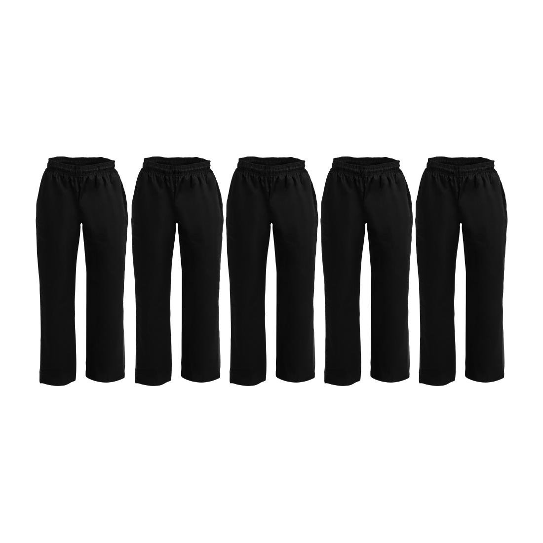 Whites Vegas Unisex Kochhose Polycotton Schwarz L