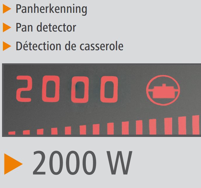 Induktionskocher IK 20TC | Edelstahl | 2000kW | 330x400x(h)63mm