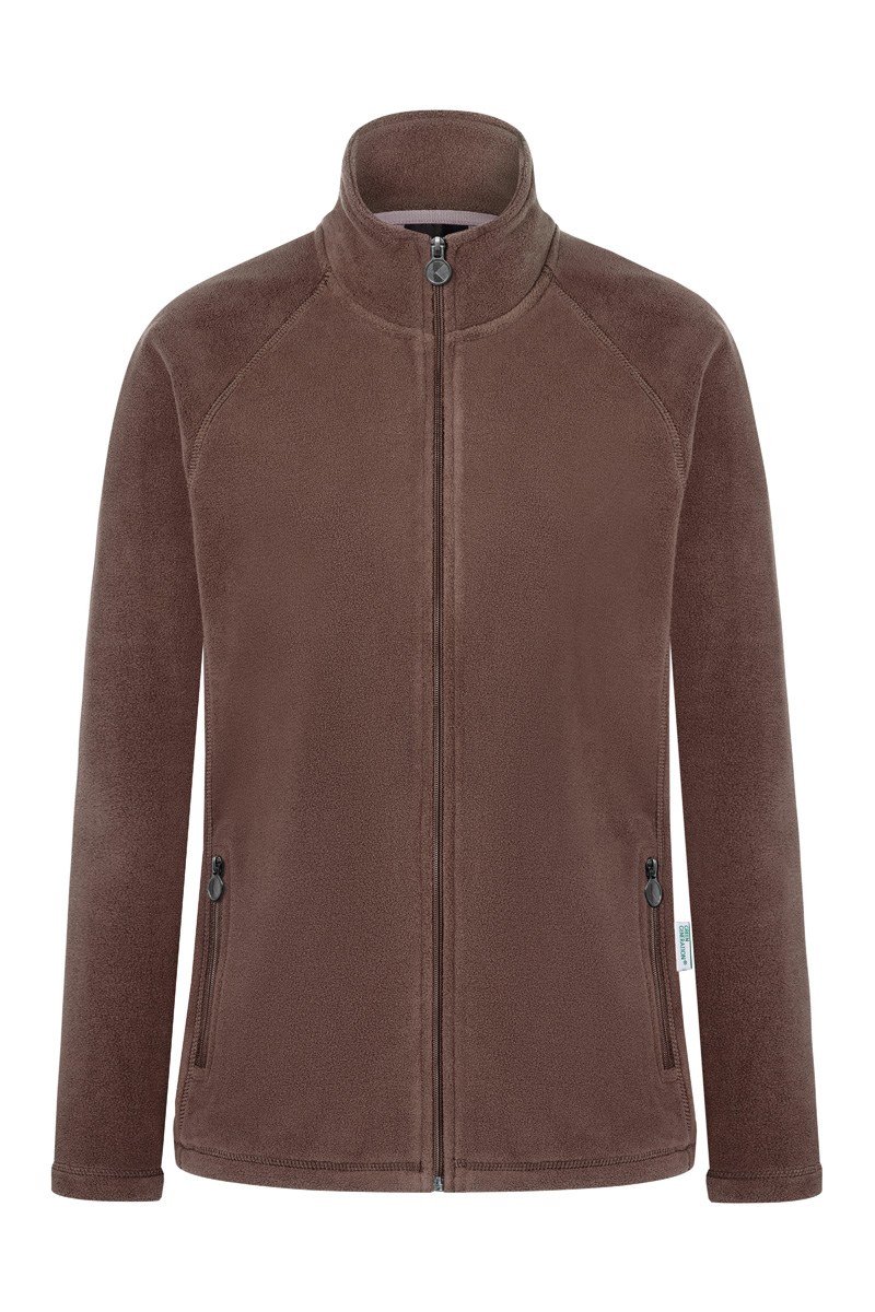 Damen Workwear Fleecejacke Warm-Up, aus nachhaltigem Material - Hellbraun - L