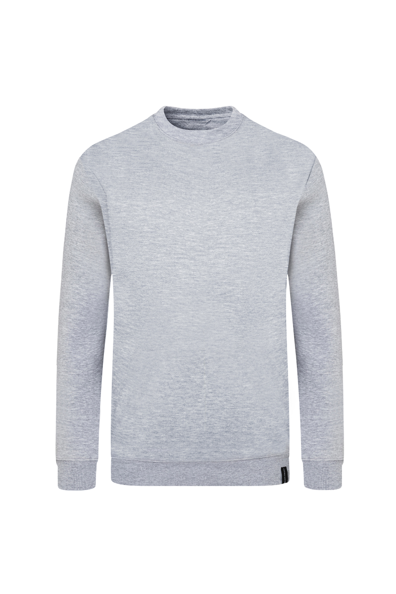 Herensweatshirt In Werkstijl, Gemaakt Van Duurzaam Materiaal - Platinagrijs Gemêleerd - XL