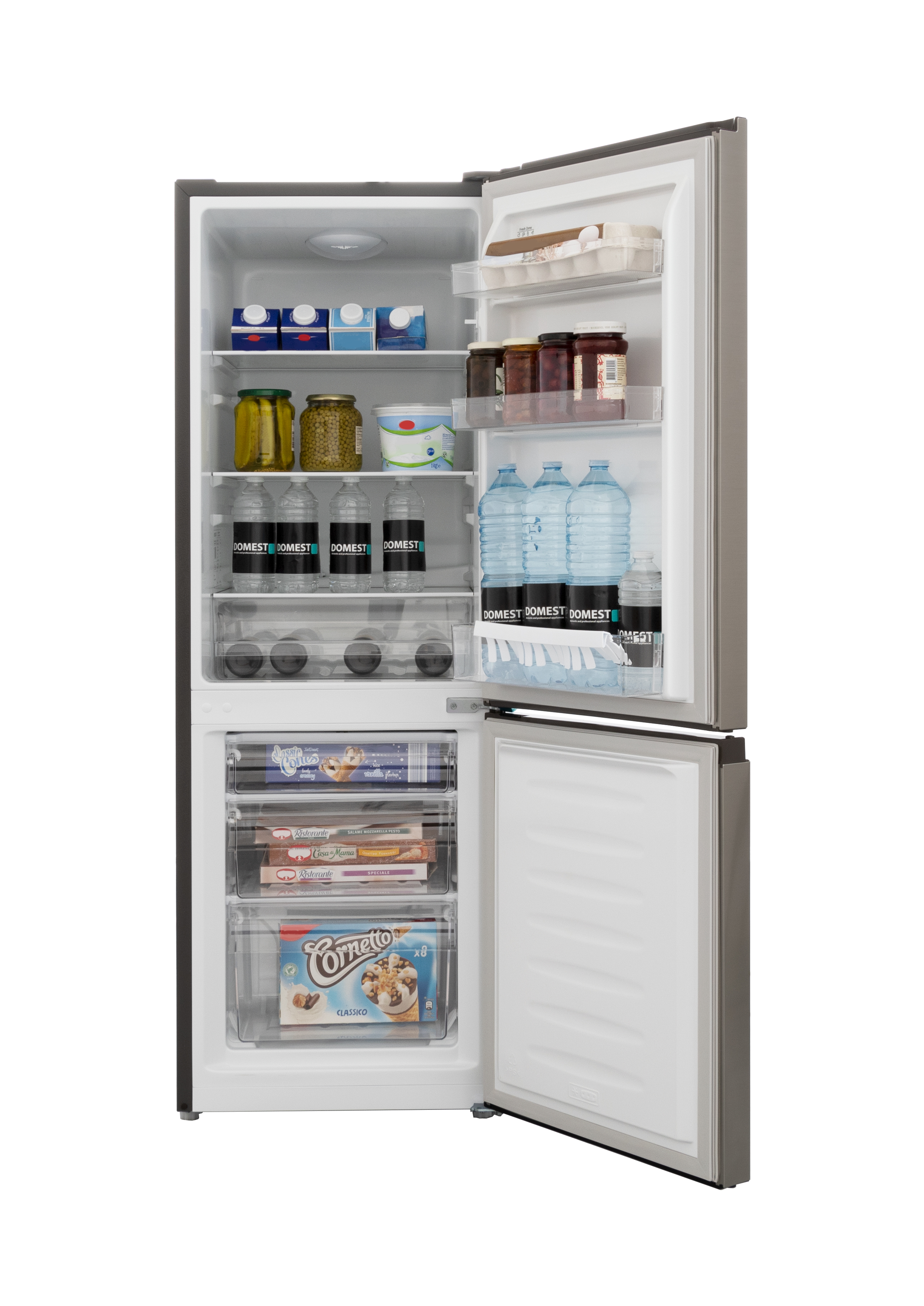 Kühl-/Gefrierkombination - Edelstahl - 122 + 53L - Exquisit