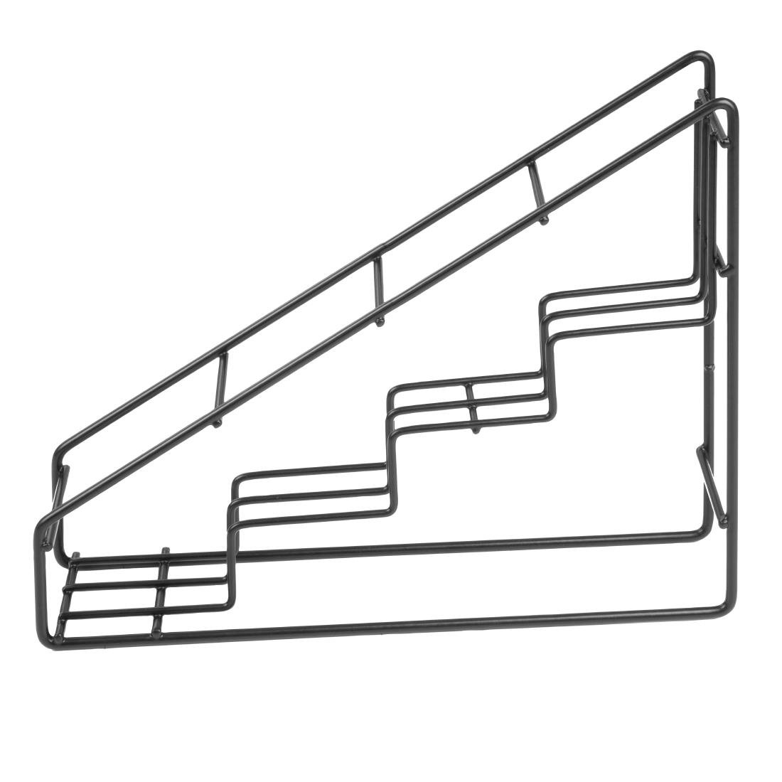 Olympia Sirupflaschenständer Schwarzer Draht 400x105x320mm