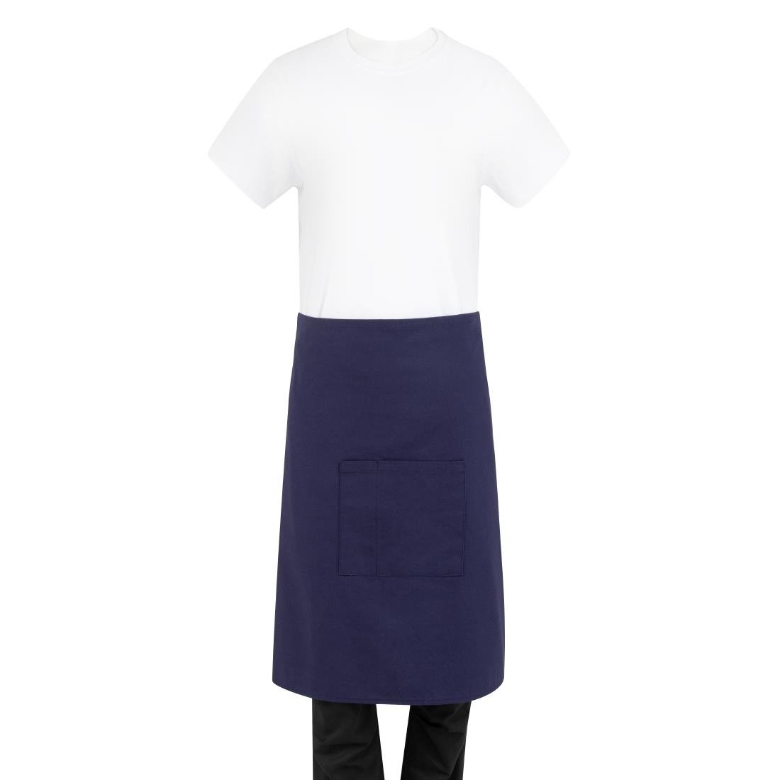 Southside Baumwoll-Canvas-Bistro-Schürze Marineblau Southside Baumwoll-Canvas-Bistro-Schürze Marineblau
