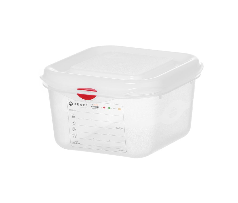 GN 1/6 Behälter - Polypropylen - GN 1/6 - 1,7L - Transparent - 176x162x(H)100mm - Rechteckig