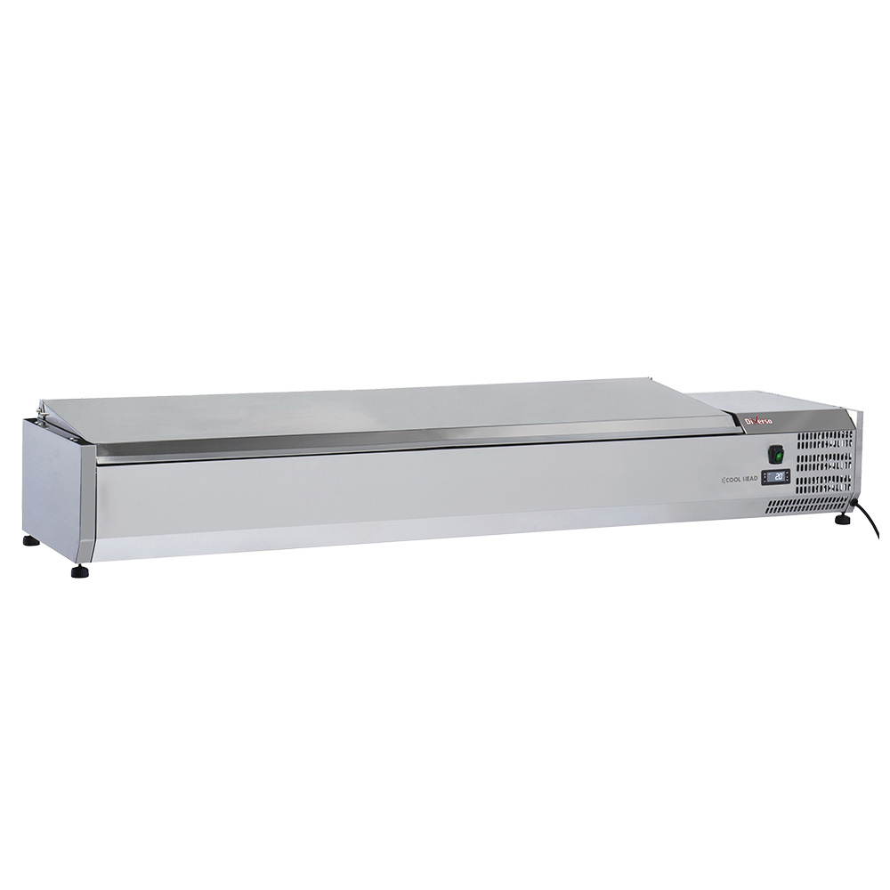 Kühlaufsatz 8 x GN 1/3 -150 mm, mit Edelstahldeckel