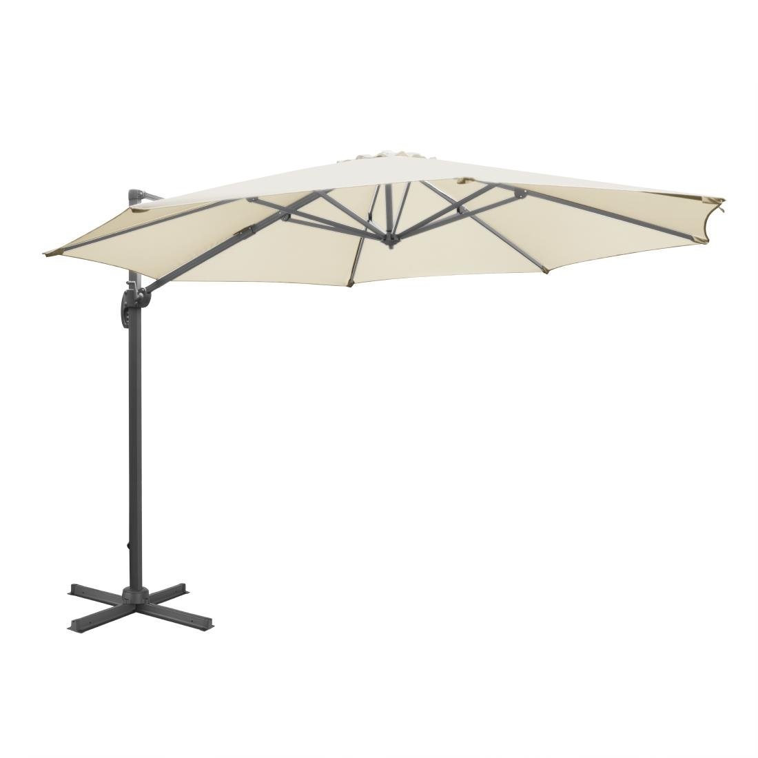 Parasol déporté professionnel Bolero Venice crème 3,5 m