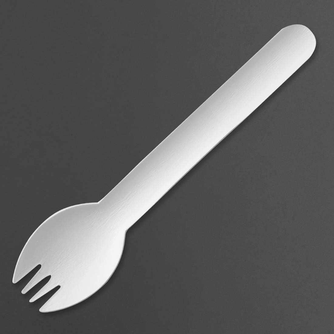 Fiesta composteerbare papieren sporks 160 mm (pakket van 100)